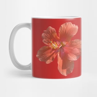 Peach Pink Hibiscus Mug